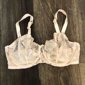 paramour 38DD peach lace bra